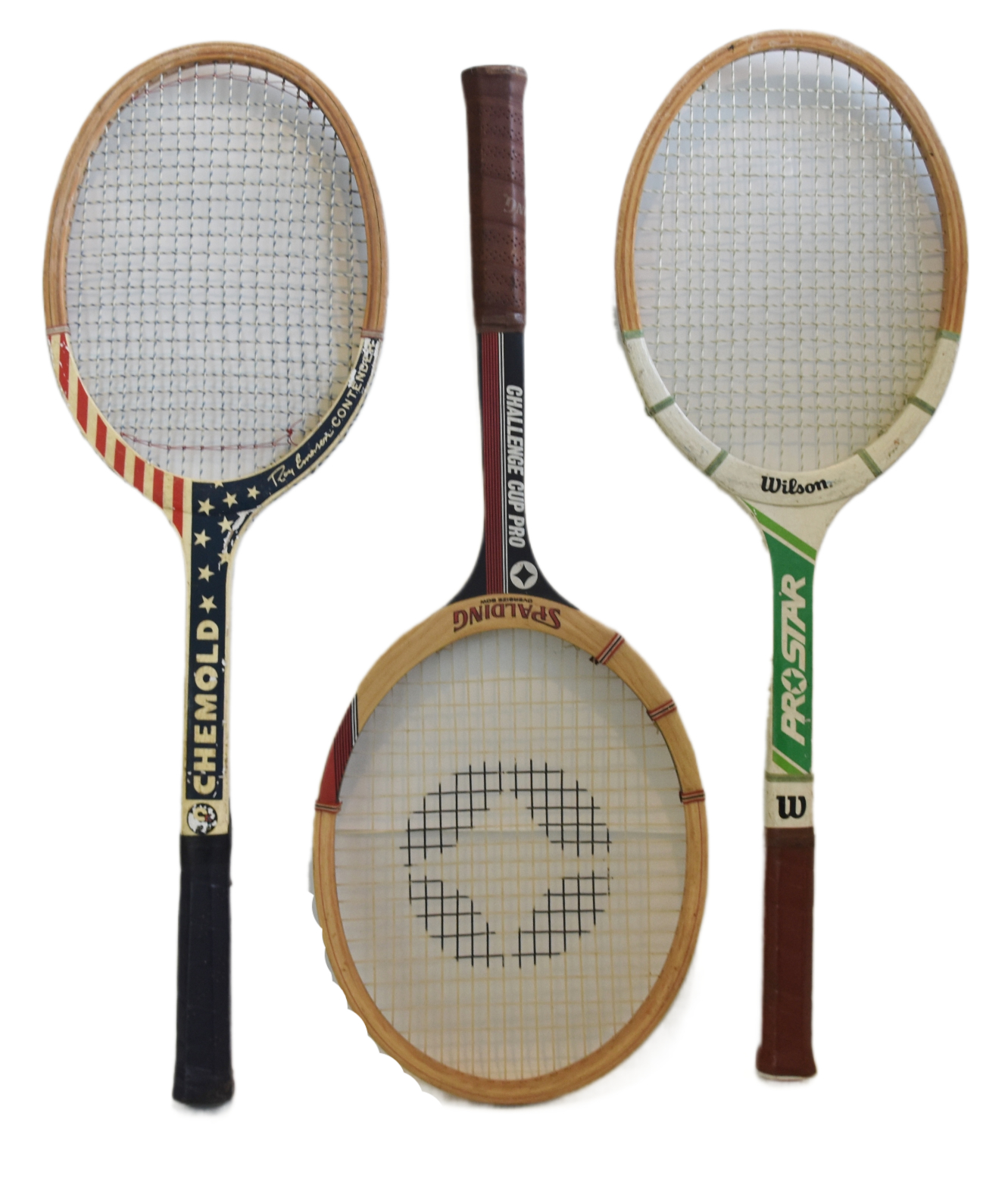 Vintage Decorative Tennis Racquets, S/3~P77690490
