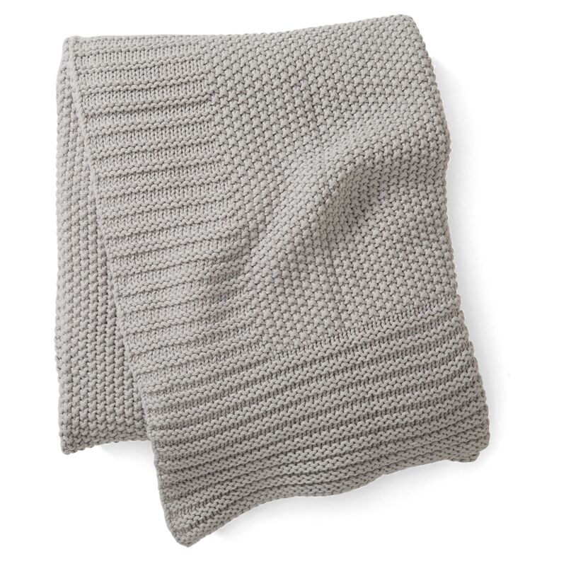 Matouk Esme Cotton Throw, Silver One Kings Lane