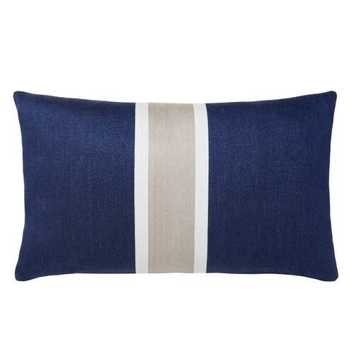 Mar Stripe 12x24 Lumbar Pillow, Blue Mar Stripe 12x24 Lumbar Pillow, Blue