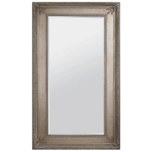 Calvin Floor Mirror, Antique Silver