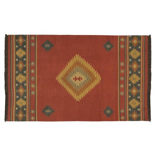 8'x11' May Flat-Weave Rug, Red Clay~P41563946