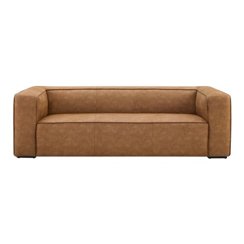 Jamison Leather Sofa, Brown