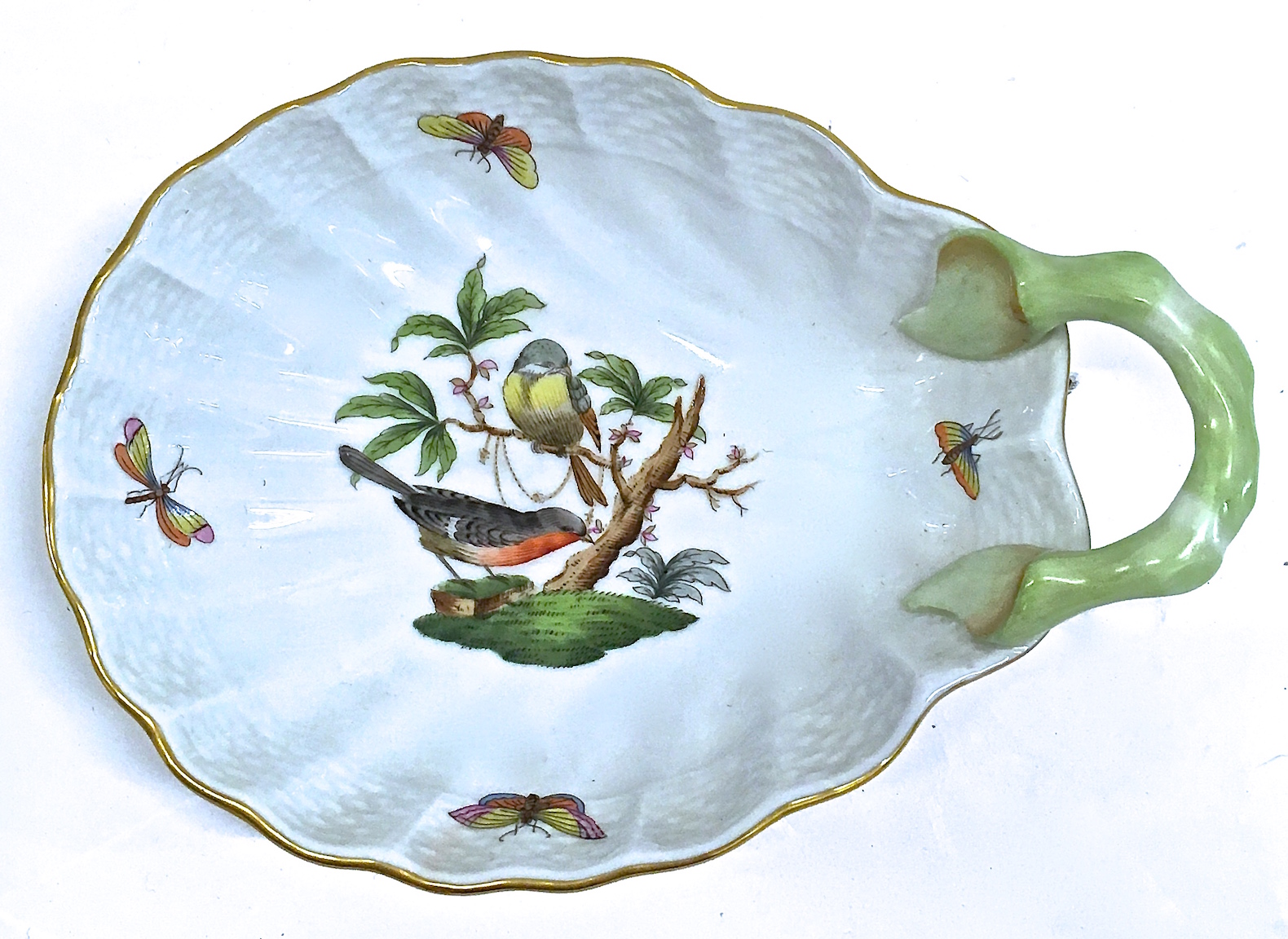 Herend Wildbird & Butterfly  Shell Dish~P77662588