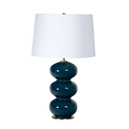 Hewitt Ceramic Table Lamp, Peacock Hewitt Ceramic Table Lamp, Peacock