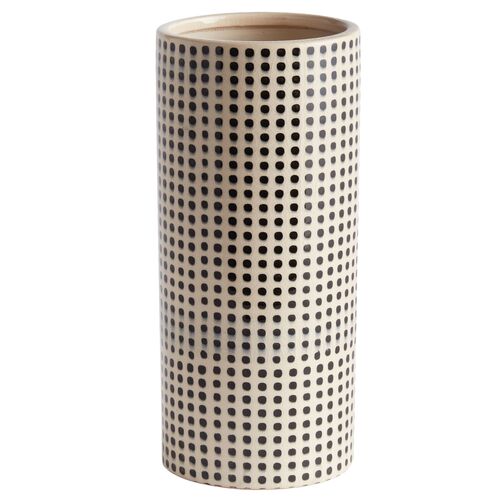 Minka Ceramic Vase, Black/White Minka Ceramic Vase, Black/White