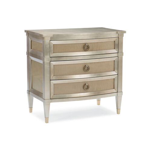 Babette Nightstand, Taupe/Silver Leaf~P77444571~P77444571