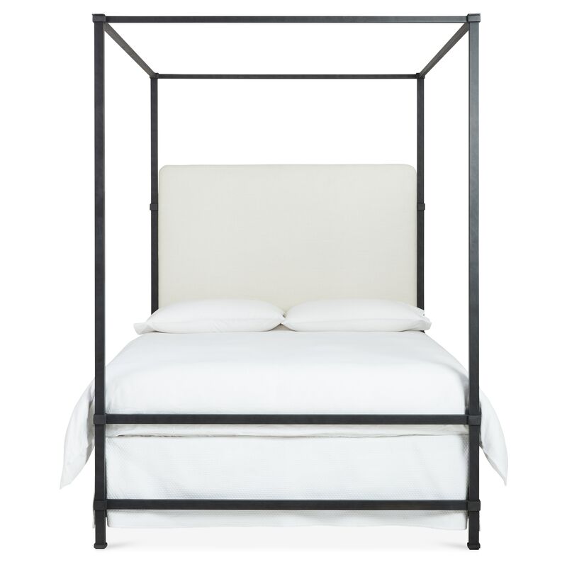 Amalfi Canopy Bed Black Ivory One, Black Canopy Cal King Bed