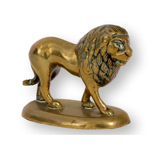 Antique English Brass Lion Paperweight
