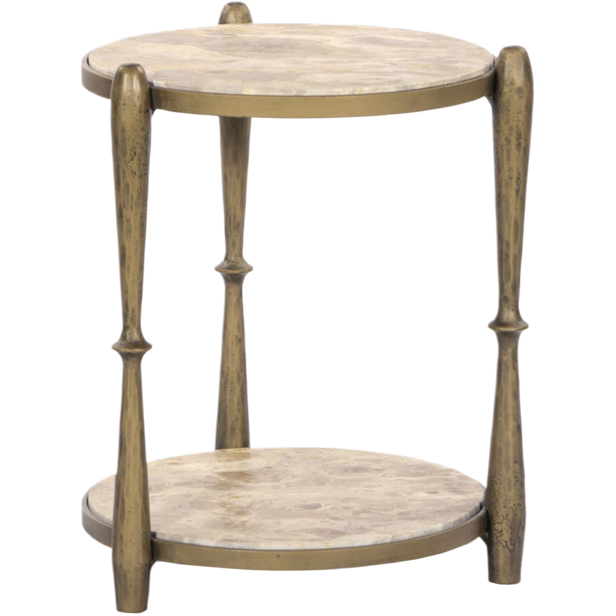 Winscott 2-Tier Marble End Table