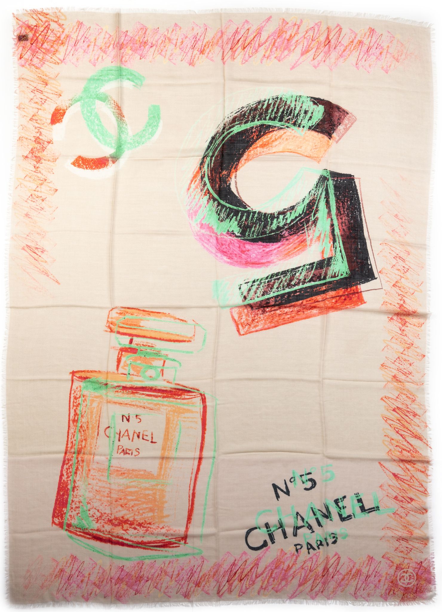 Chanel BN #5 Cashmere Silk Shawl~P77616348