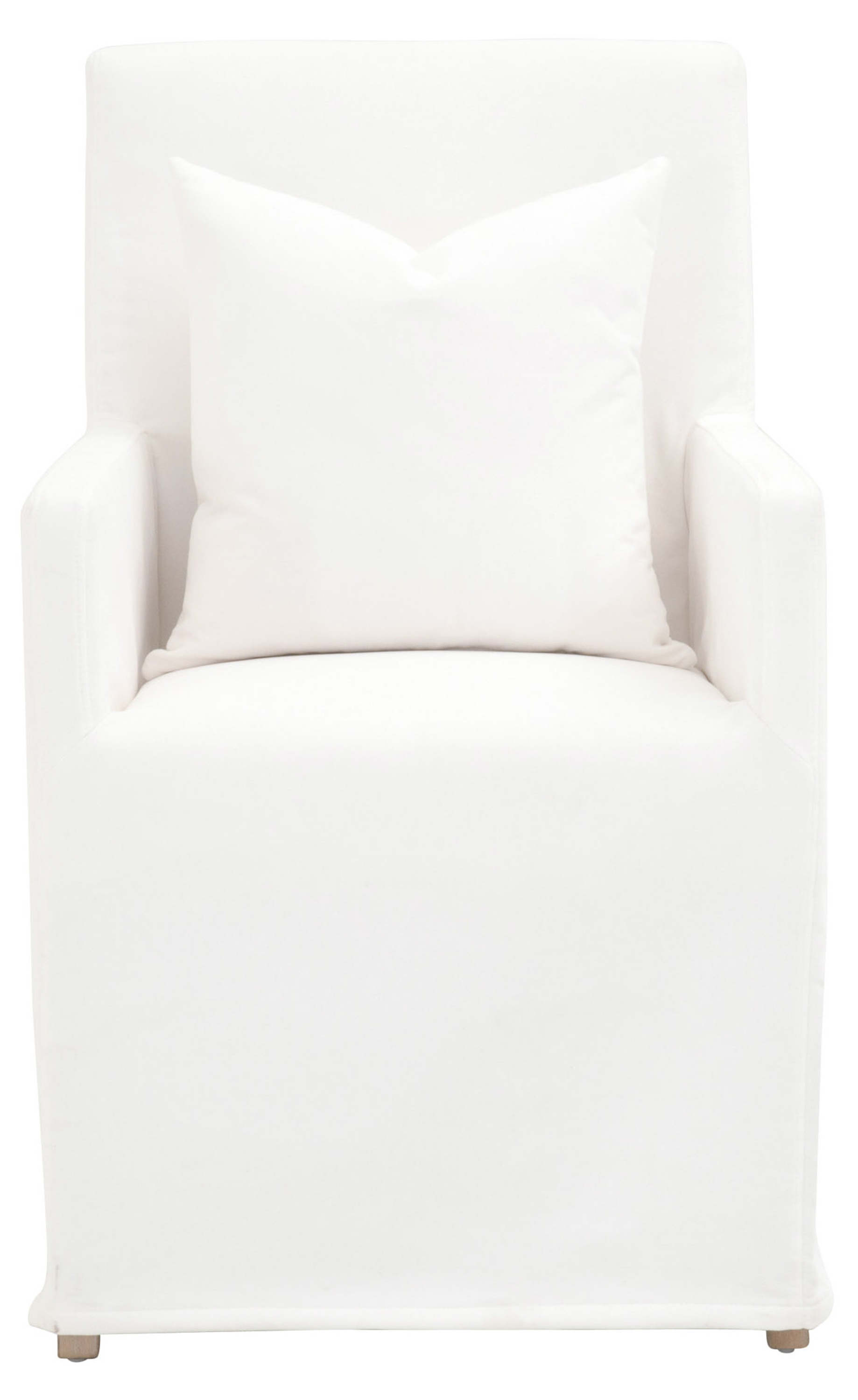 White slip cover online arm chair