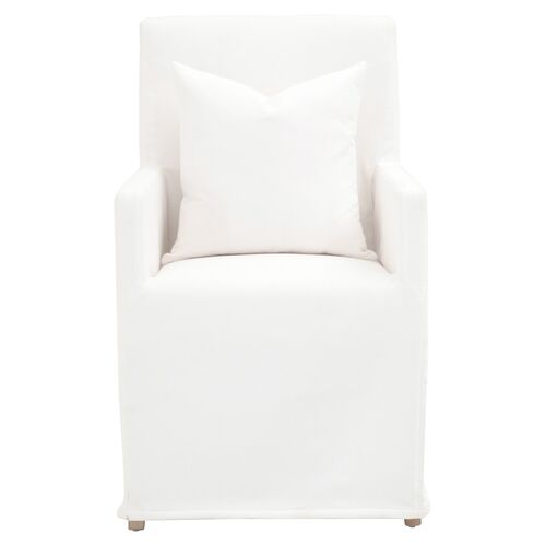 Remy Slipcover Armchair, Pearl Performance~P77656690