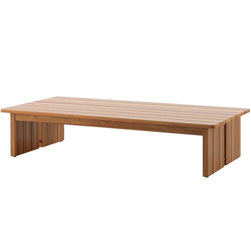Tongass Outdoor Coffee Table, Natural Teak