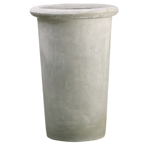 Indoor/Outdoor Aged Fiber Cement Planter, Beige Indoor/Outdoor Aged Fiber Cement Planter, Beige