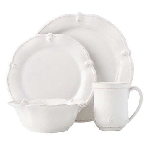 Berry & Thread Flared 4pc Place Setting, Whitewash