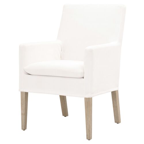 Milly Slipcover Armchair, Pearl Performance~P77656682