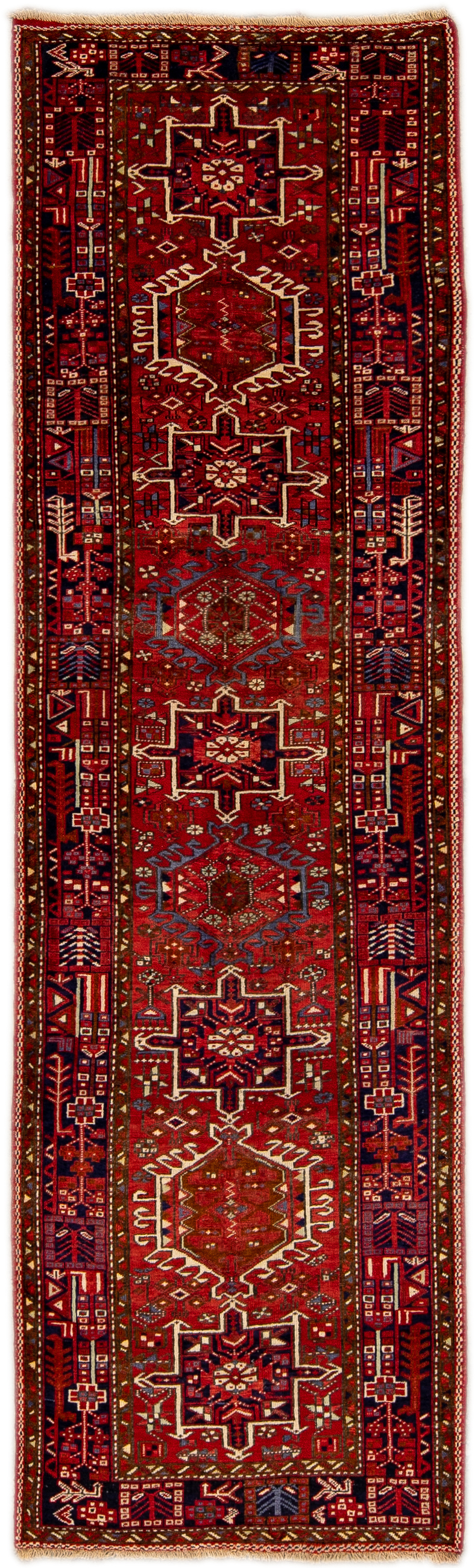 Vintage Shiraz Red Persian Wool Rug~P77646851