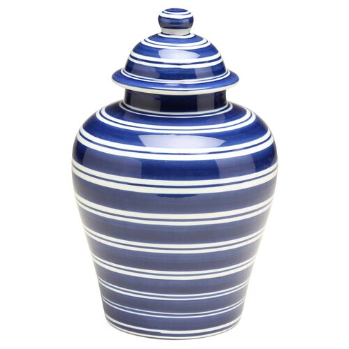 11" Shalimar Classic Ginger Jar, Blue/White~P77508550