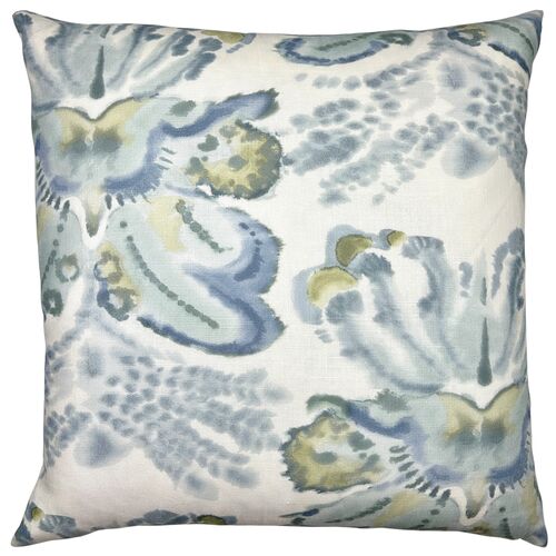 Veda 22x22 Abstract Print Linen Pillow Veda 22x22 Abstract Print Linen Pillow