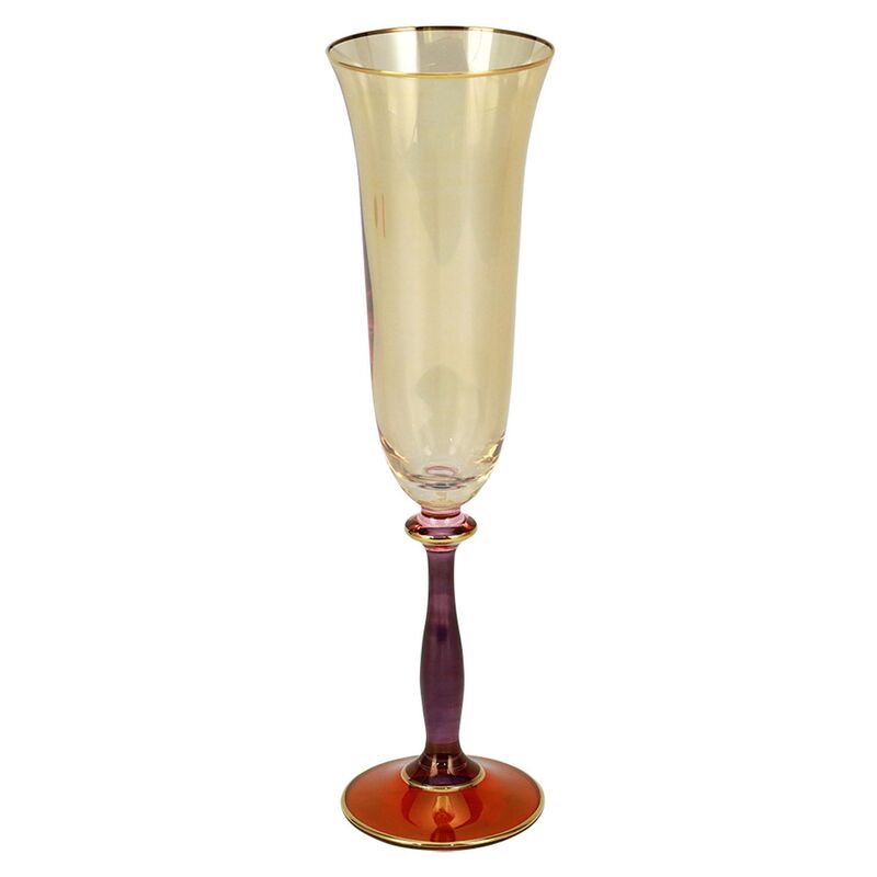 Regalia Deco Red Champagne Glass