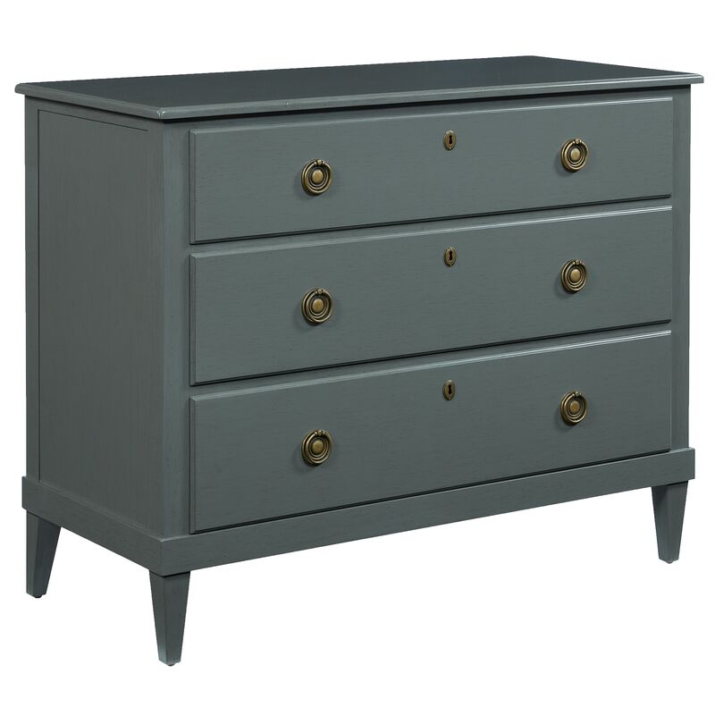Adams 3 Drawer Dresser Gray, Dark Blue Grey Dresser