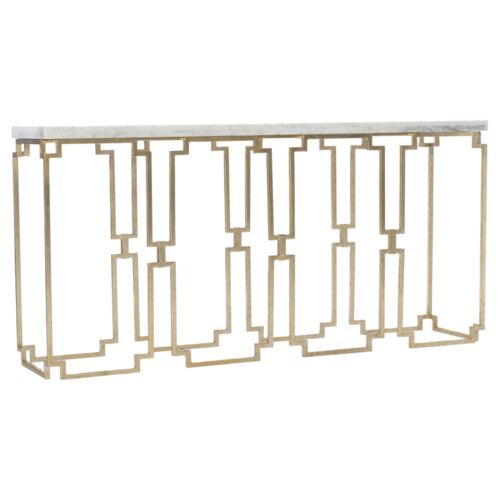 Evermore Geometric Console Table, Gold