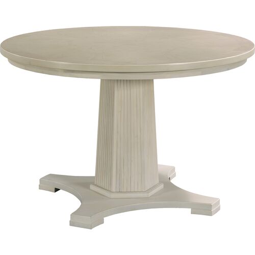 Hilton Round Pedestal Dining Table, Whitewash~P111119989