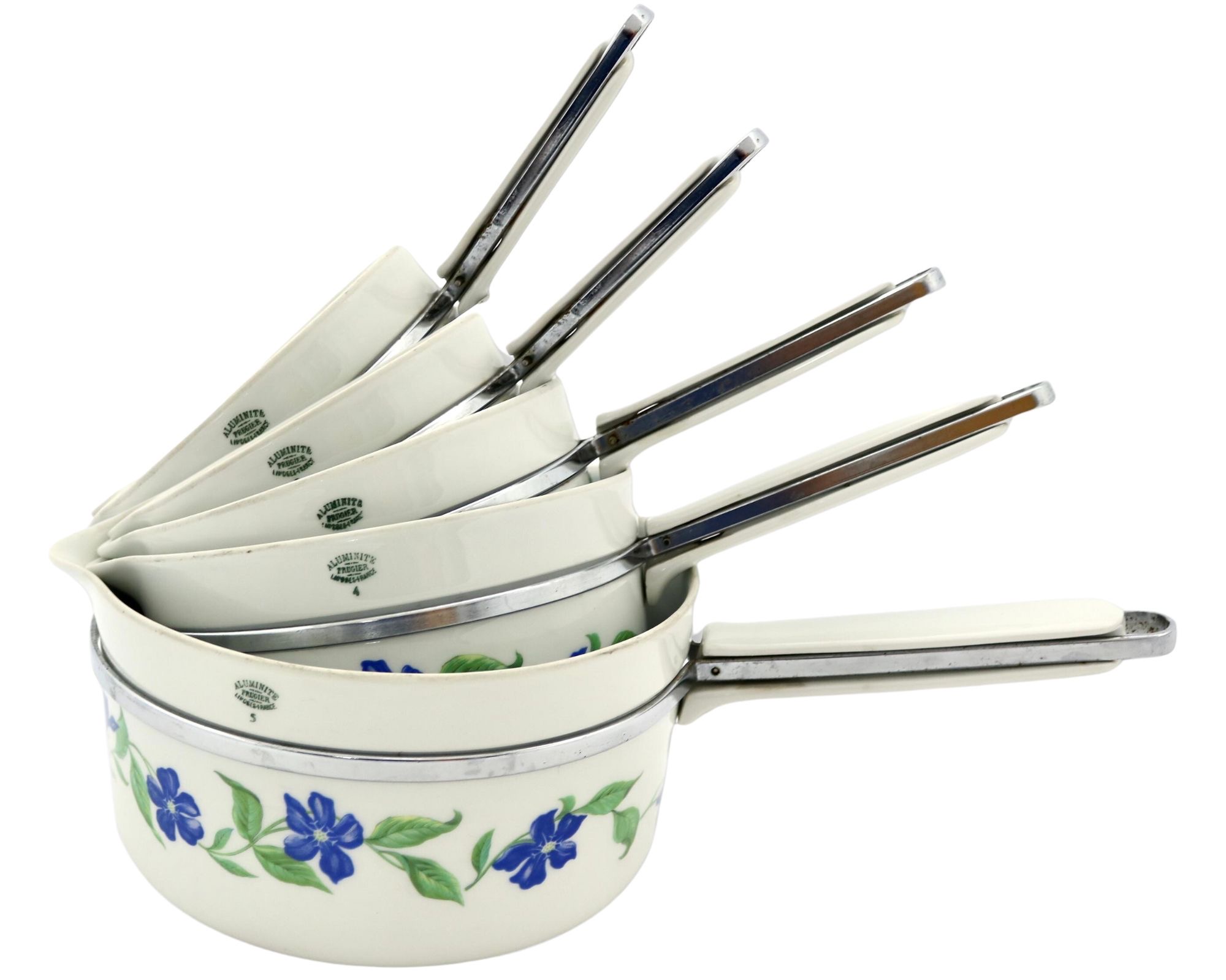 French Limoges Floral Sauce Pans, S/5~P77669249