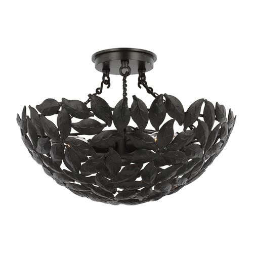 Kelan Semi Flush Mount, Aged Iron Kelan Semi Flush Mount, Aged Iron