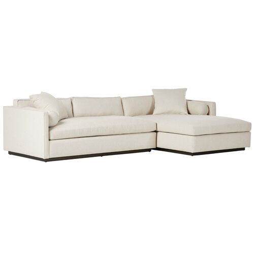 Valleta 2pc Sectional Right-Facing Chaise, Natural Performance