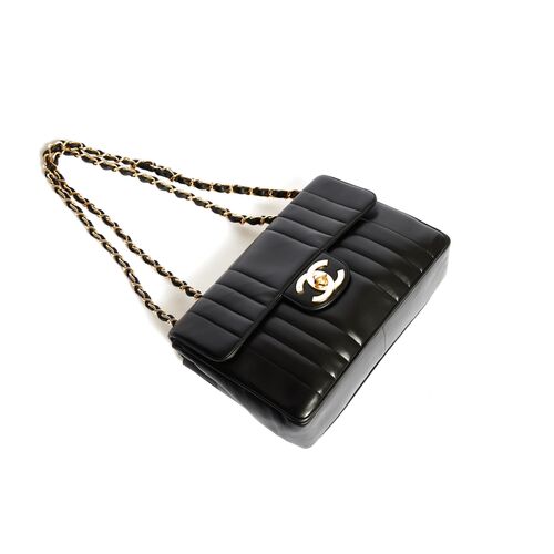 Chanel vertical best sale flap bag