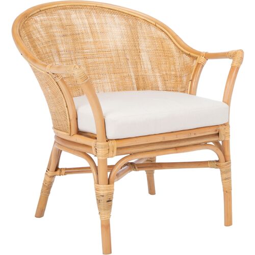Elfreda Rattan Accent Chair, White~P77648039