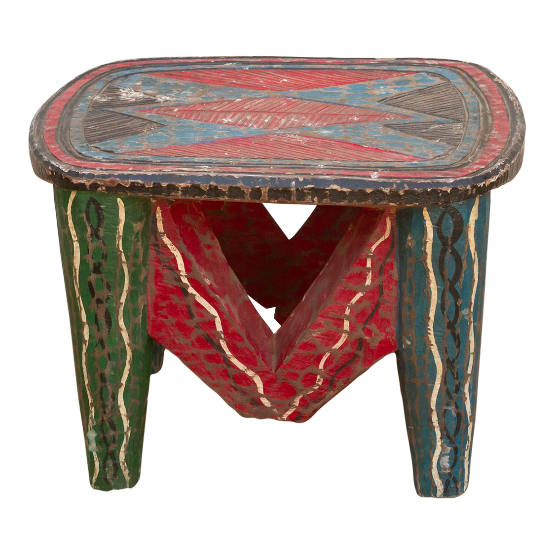 Handcarved Nupe Fiesta Small Table~P77708621