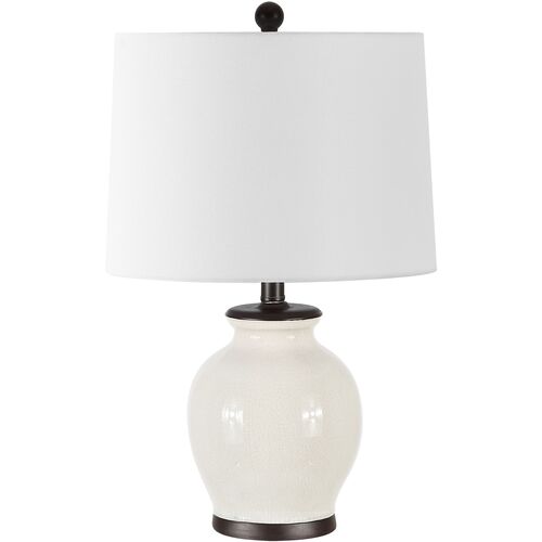 Olivia Ceramic Table Lamp, Ivory/Warm Brown~P77643720
