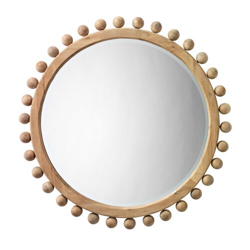 Arlo 34" Round Wall Mirror, Natural~P77613869