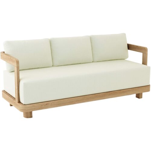 Oceaire Outdoor Teak Deep Seating Sofa, Sunbrella