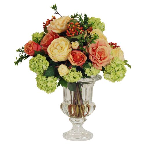 15" Rose Arrangement, Faux~P77110810