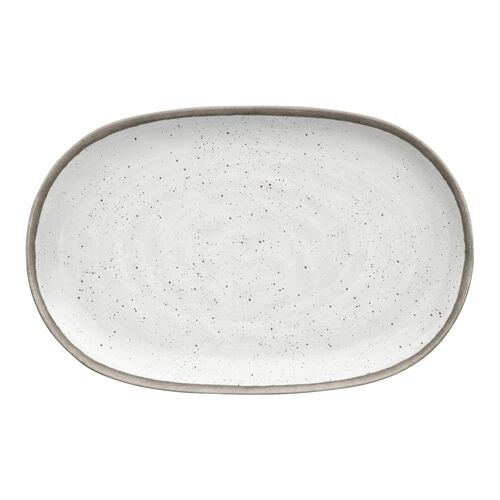 Retreat Pottery Bamboo Platter, White~P77615570