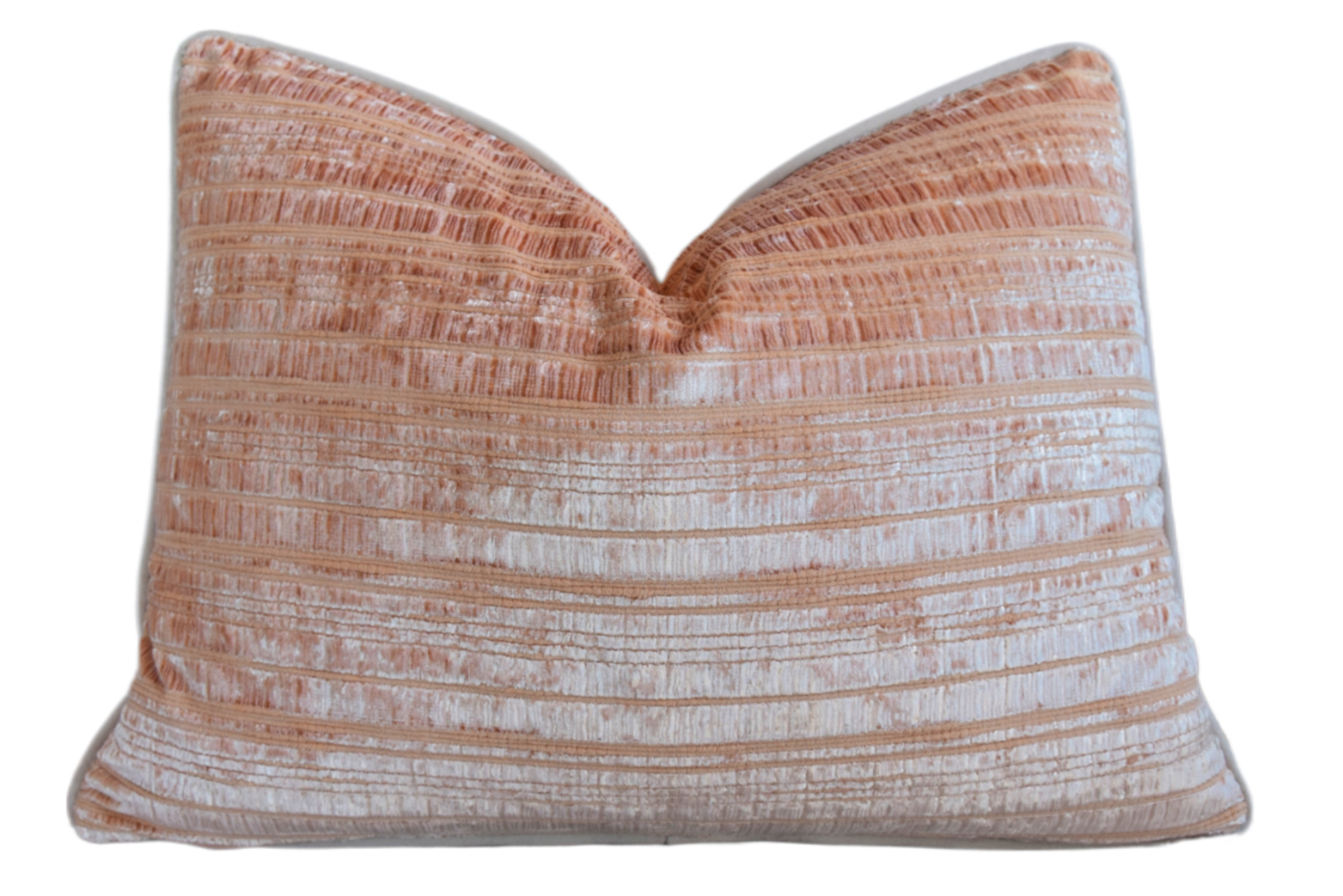 French Peach-Pink Silk Velvet Pillow French Peach-Pink Silk Velvet Pillow~P77667268