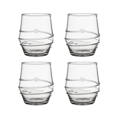 S/4 Amalia Acrylic Small Tumblers, Clear