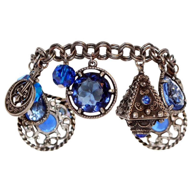 Little Treasures - 1940s Silver-Plate Charm Bracelet | One Kings Lane