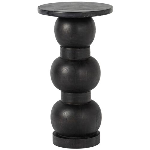 Scout Marble Top Drink Table, Black