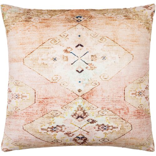 Emily Jean Indoor/Outdoor Pillow, Rust/Medium Gray