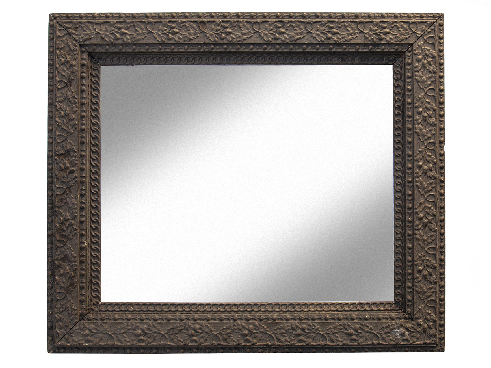 Brown Hardwood/Gessoed Beveled Mirror~P77686841