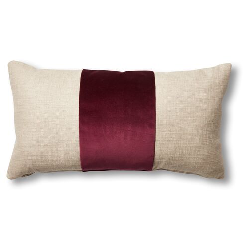 Blakely 12x23 Lumbar Pillow, Natural/Wine~P77430378