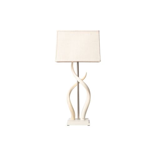 Double Kudu Horn Table Lamp, Cream~P77535922