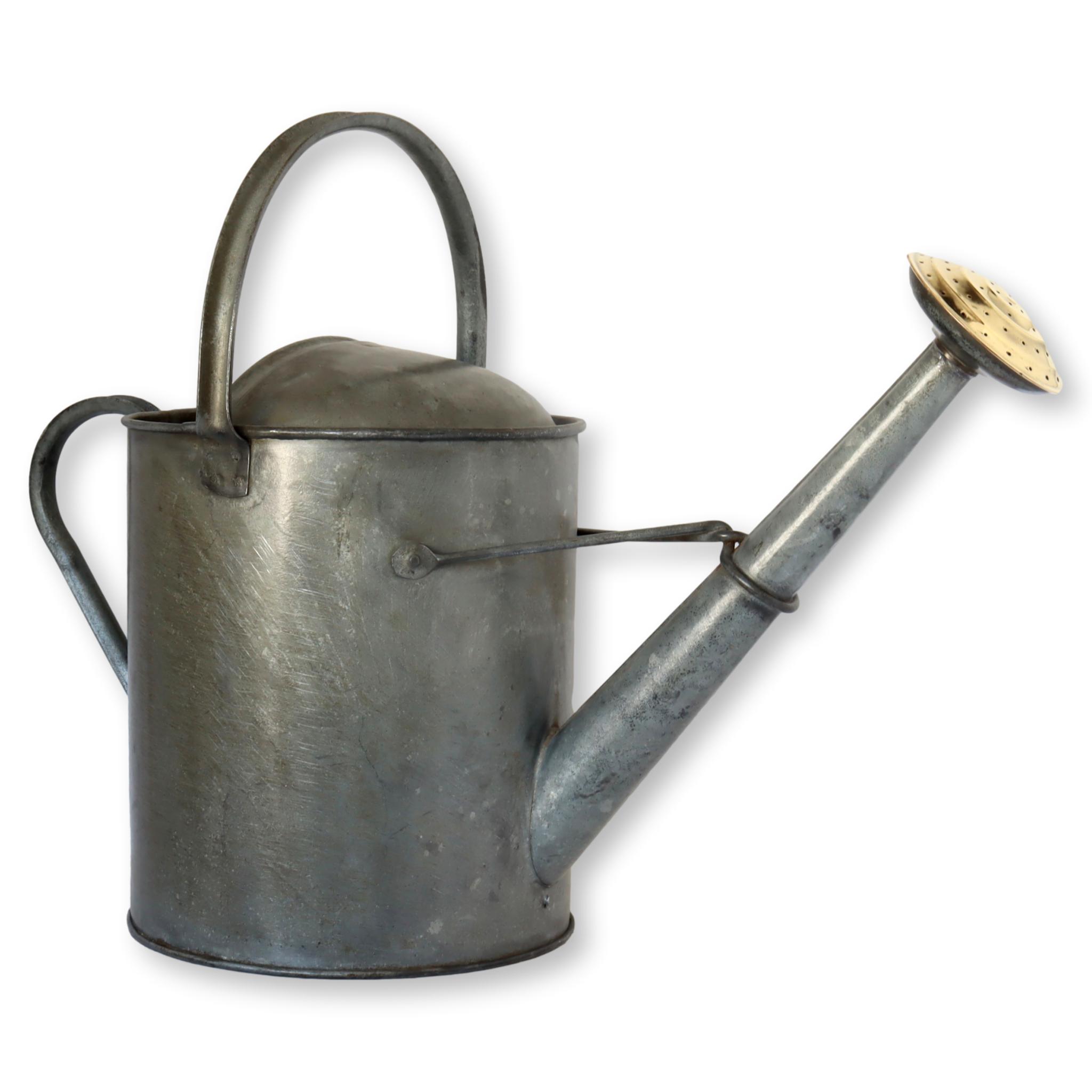 English Watering Can w/Brass Rose~P77656976