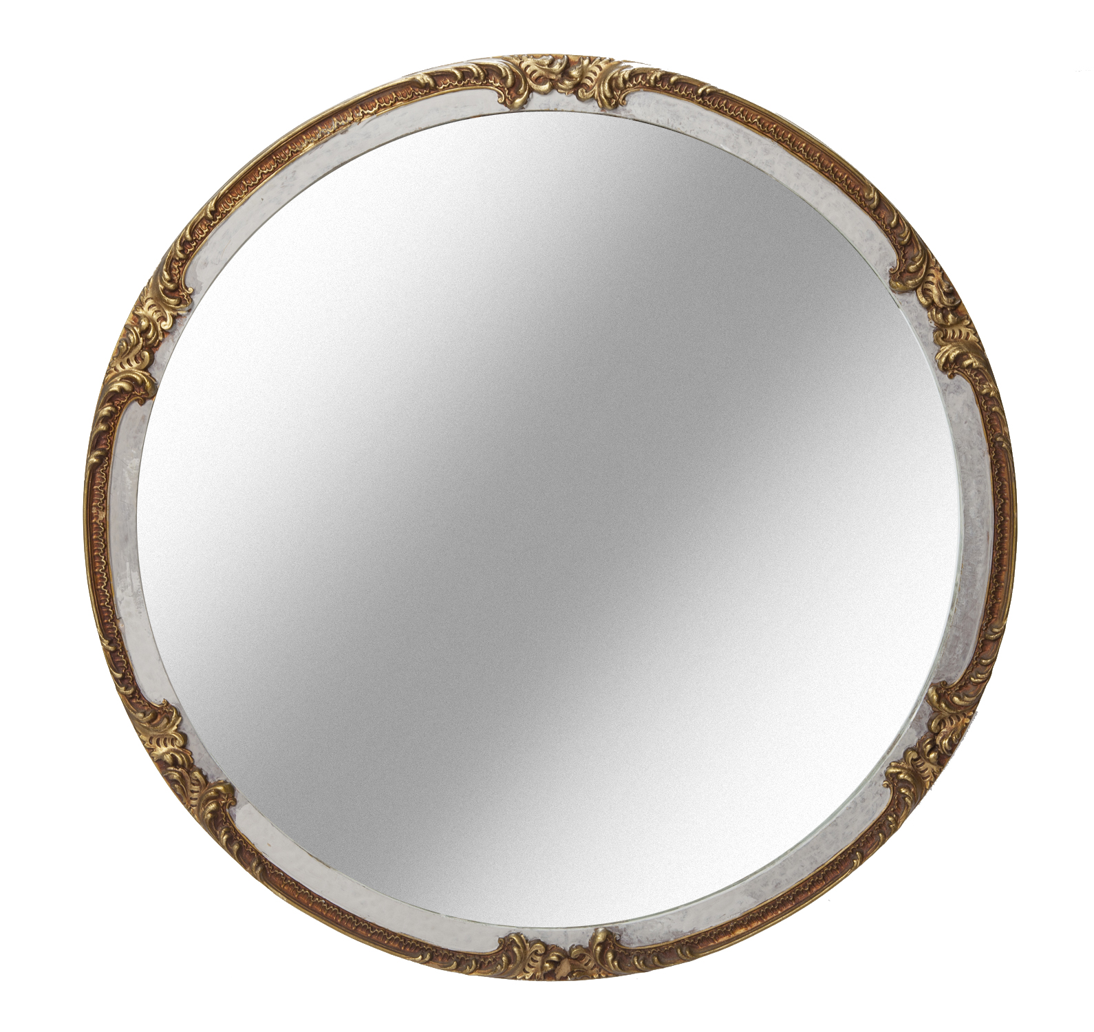Late Deco Round Two Toned Mirror~P77661442