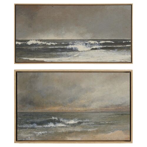 40" x 45.5" Breakthrough Gallery Set by Aileen Fitzgerald, White Oak Frame