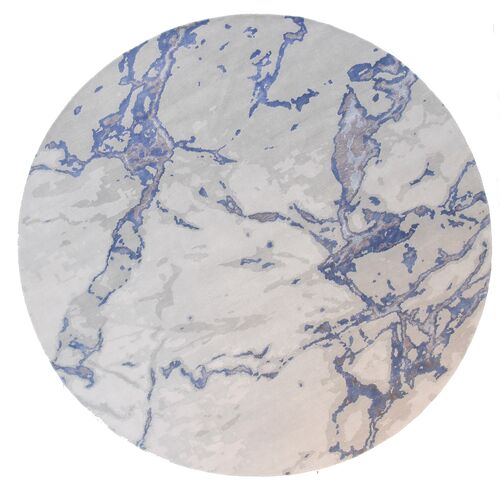 8" x 8" Marble Rug, Gray/Blue~P77662785